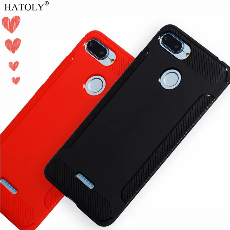 cheap Cover Xiaomi Redmi 6 Case Xiaomi Redmi 6A Cover Silicon Phone Case Fundas Silicona TPU +Carbon Fiber Capa Xiaomi Redmi 6 6A