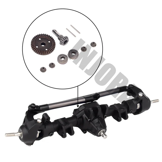 INJORA 1:10 RC Crawler Complete Differential Axle for Axial SCX10 II 90046 90047 RC Car Upgrade Parts