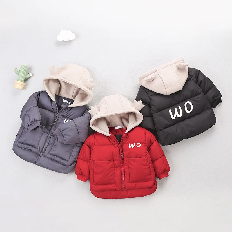 

Boy's winter down cotton jacket, children's cotton jacket, boy's boom, baby's fashion, velvet and thick cotton jacket