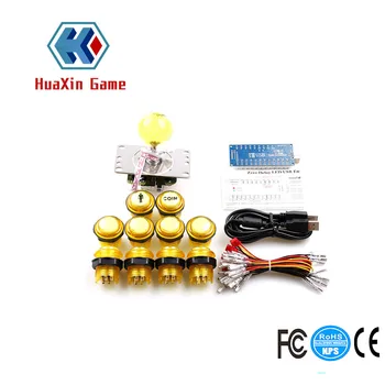 

Easyget LED Arcade DIY Parts 1x Zero Delay USB Encoder + 1x 8 Way Joystick + 10x LED Illuminated Push Buttons For Mame Jamma Arc