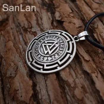 

12pcs Walknut Viking Symbol Art Norse Thor Odin Pagan Gods Heathen Celtic Norse Rune Pendant Necklace SanLan Jewelry