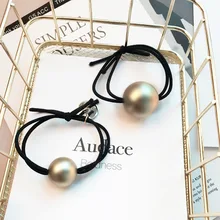 1 шт., веревка для волос для девочек, имитация сплава, Шариковая резинка, большая жемчужина, тиара, резинка для волос G0409