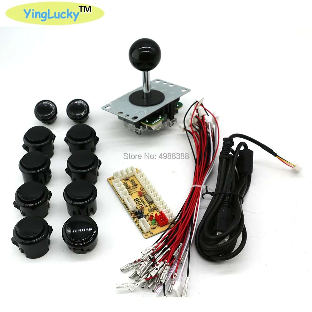 Arcade Joystick DIY Kit Zero Delay Arcade DIY Kit USB Encoder To PC  Arcade Sanwa Joystick and Push Buttons For Arcade Mame 