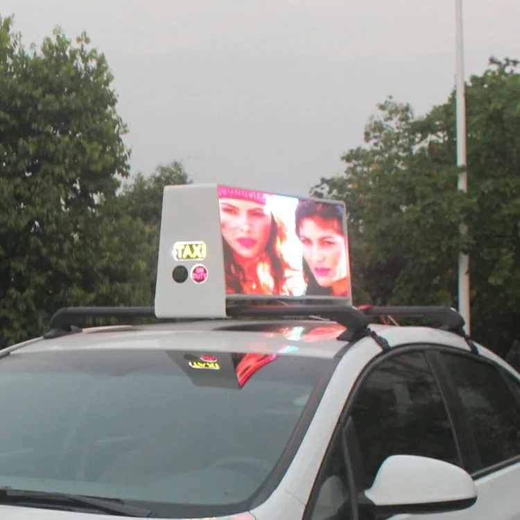 P2.5 p3 p5 уличный Полноцветный smd видео дисплей такси светодиодный дисплей высокая яркость такси крыша рекламный светодиодный знак
