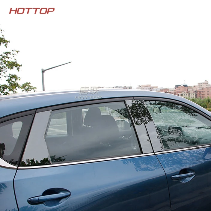 Автомобильный стайлинговый центр из нержавеющей стали столбы B+ C края крышки стойки зеркала окно средняя Рамка для Mazda CX-5 CX5
