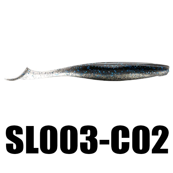 SeaKnight SL003 6 шт./лот, Мягкая приманка 6,2 г 89 мм/3,5 дюйма, приманка для рыбалки, искусственная приманка, Т-образный хвост, Реалистичная Мягкая приманка для соленой воды/пресной воды - Цвет: C02 6PCS