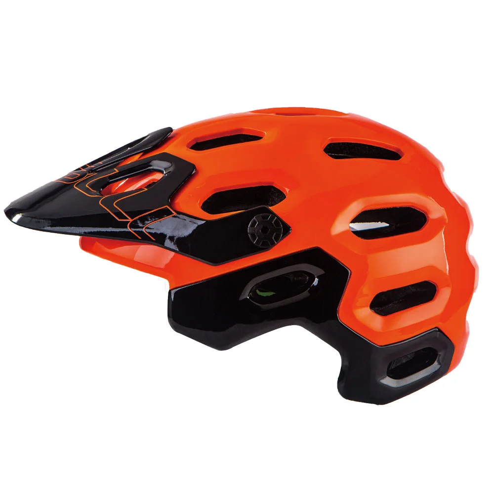 CE сертификация дорожный горный велосипедный шлем MTB DH безопасный в-формы велосипедный шлем Casco Ciclismo 54-62 см - Цвет: Orange