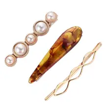 3 шт., красивые заколки для волос с имитацией жемчуга, заколки для волос, женские головные уборы, стильные аксессуары для волос