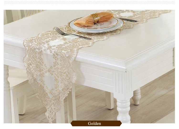Белый/черный кружево настольная дорожка вышивка настольная дорожка s Современный домашний декор элегантное покрытие для стола chemin de table mariage