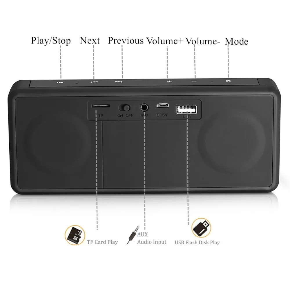 Speakers Speaker bluetooth flip phone element charge boombox battery radio mp3 soundbox stereo portable speaker bluetooth fm (3)