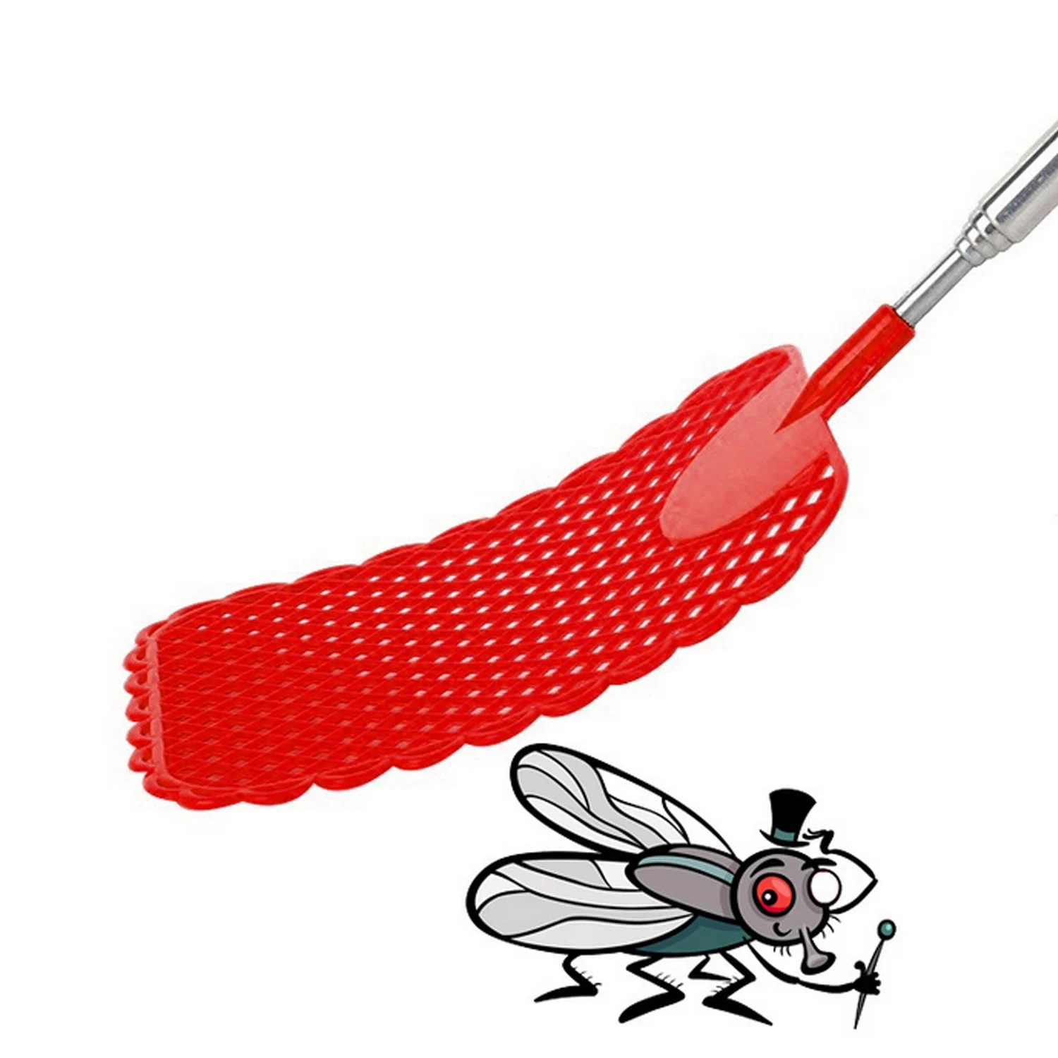 Behogar из 2 предметов выдвижной Пластик вредителей Управление Москитная ошибка Fly насекомых осы ручной мух Flyswatter убийца с 26-76 см ручка