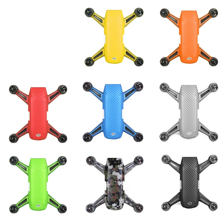 Drone Body Luxury Carbon Fiber Skin Wrap Waterproof Stickers Decal For DJI SPARK
