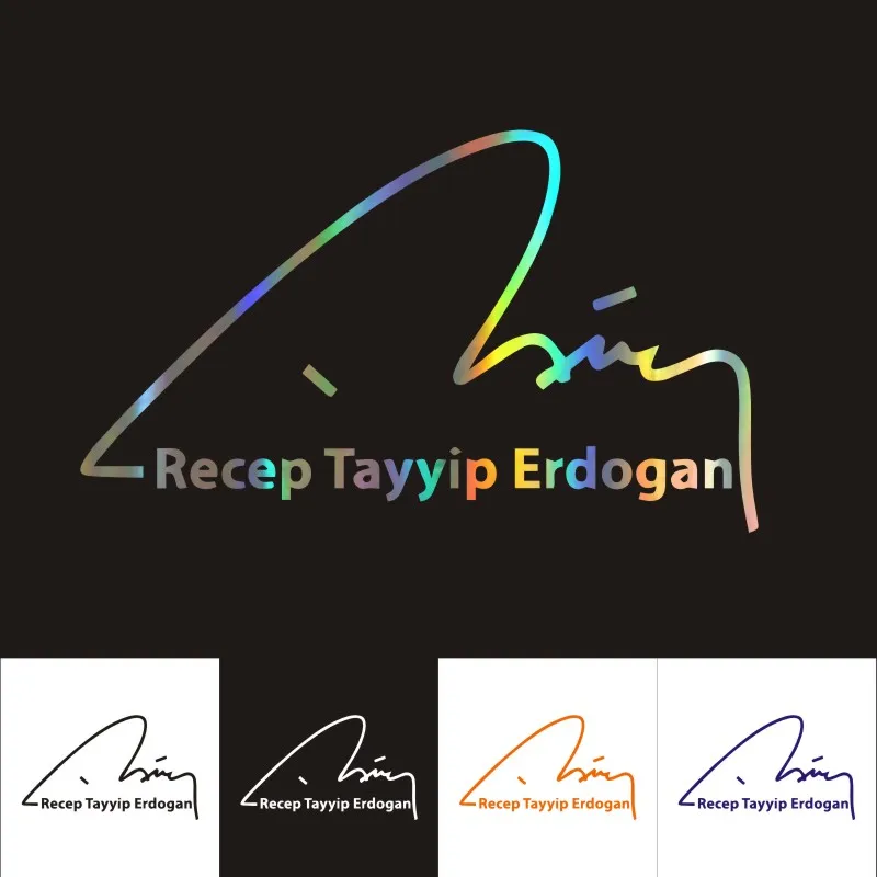 

Car Stickers 18CM*10CM Recep Tayyip Erdogan Car Motorcycles Decal Decoration 3D Reflective Waterproof Car Styling Custom Sticker