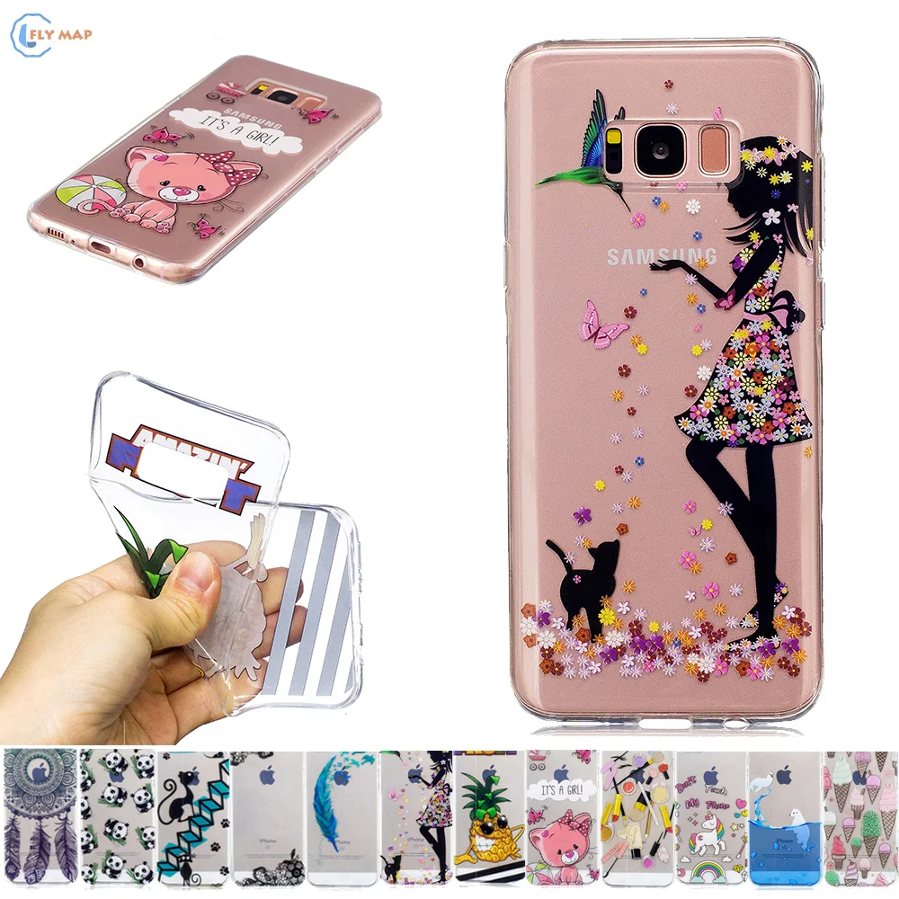 Подходящий чехол для Samsung Galaxy S8 S 8 SM G950FD G950N G950 G950D SM-G950FD SM-G950F ТПУ Мягкий силиконовый