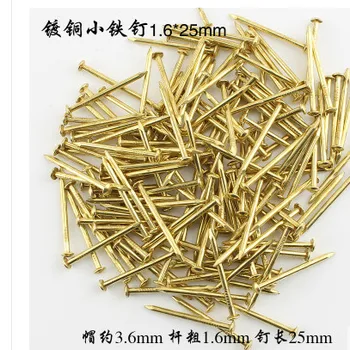

Hardware accessories Fasteners supplies Copper Plated Round headed nail 1.6*25mm photo frame accessories
