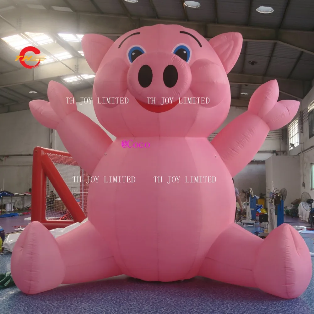 

free shipment to door, 4m/5m/6m Giant Inflatable Pink Pig Inflatable Model For Adervitising,customized air pig replica cartoon