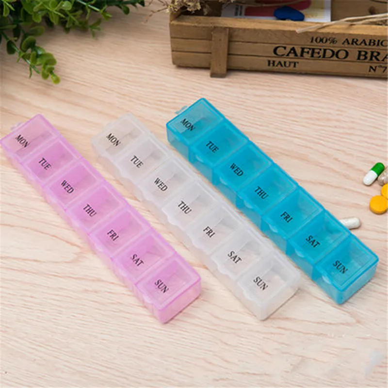 

7 Days Weekly Tablet Pill Medicine Box Holder Storage Organizer Container Case Pill Box