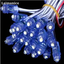 500 шт. 9 мм светодиодный пиксельный модульный строка DC 5 V IP65 Водонепроницаемый точечные лампы для рекламы с буквенным принтом, белый, красный, синий, зеленый, желтый