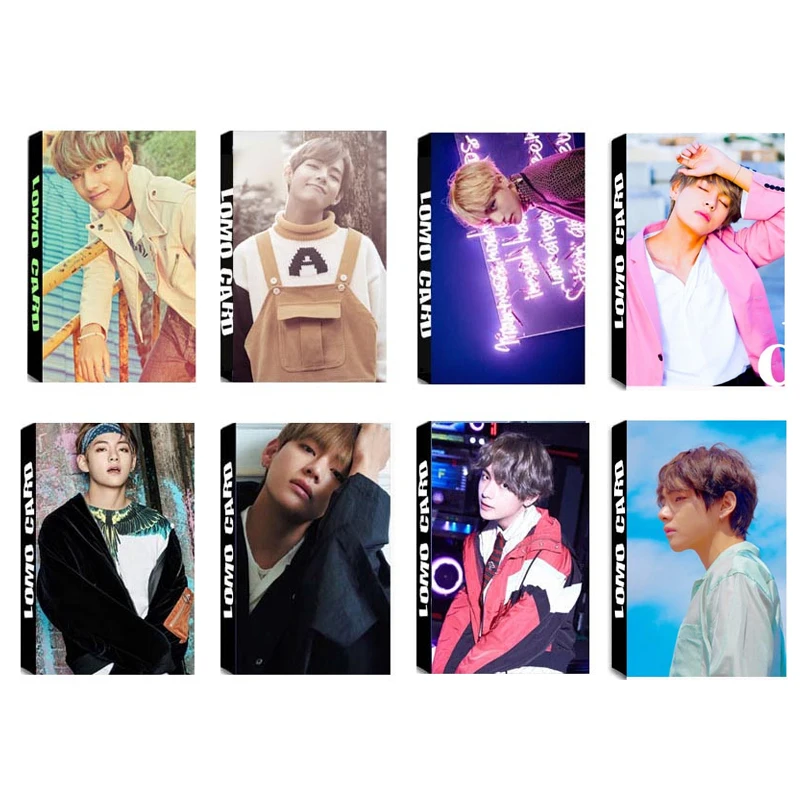 

KPOP Bangtan Boys V Young Forever WINGS LOVE YOURSELF Tear Album LOMO Cards Self Made Paper Photo Card Photocard