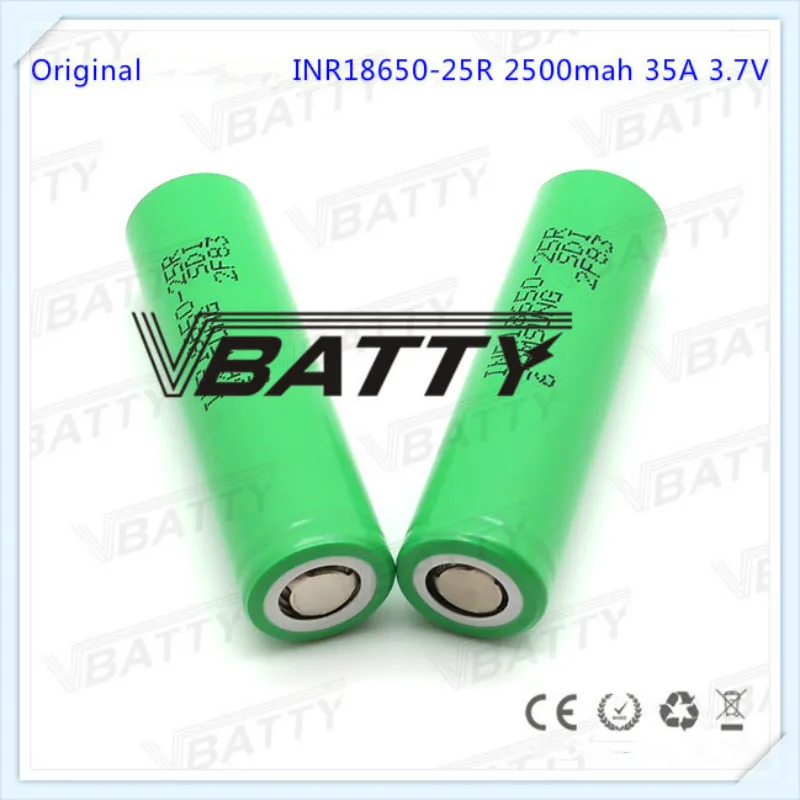 Очень дешево для Samsung INR18650 25R 2500mah 35A литий ионная батарея с высокой разрядкой