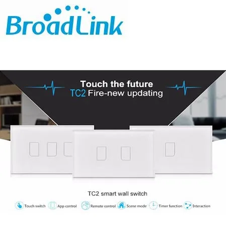 Broadlink TC2 3 банда США 433 МГц Verbinding MurTouch панель Lichtschakelaar afstandard US standard Voor Smart Home Systeem