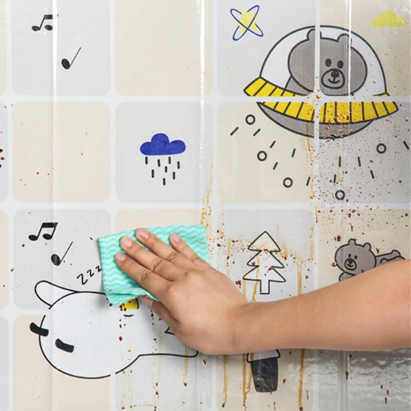 Aluminum Foil Stickers for Kitchen PVC Self Adhesive Wall Stickers Living Room DIY Decor Wallpaper Waterproof Wall Decor