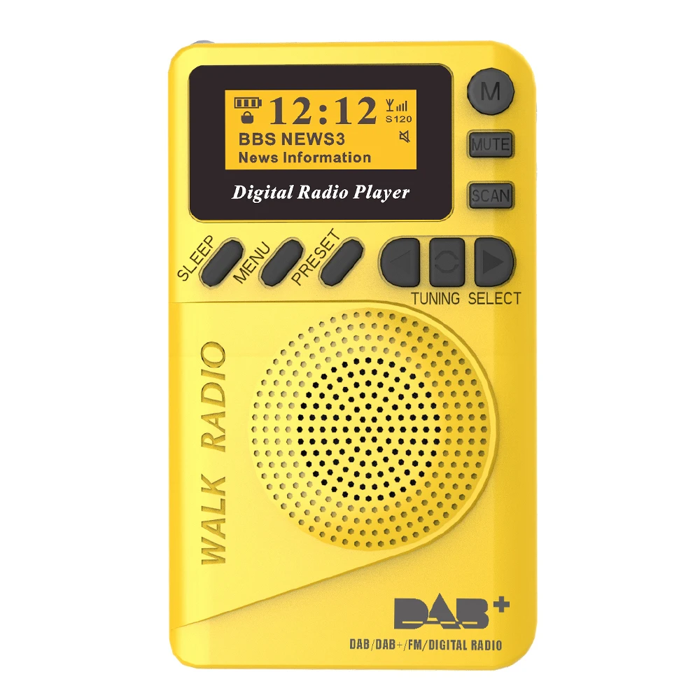 Портативный автомобильный радиоприемник DAB + карманная Цифровая настройка FM Авторадио приемник с MP3-плеером ЖК-дисплей громкоговоритель