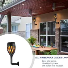 Водонепроницаемый Солнечный свет пламени 96 светодиодов Открытый сад украшение для двора