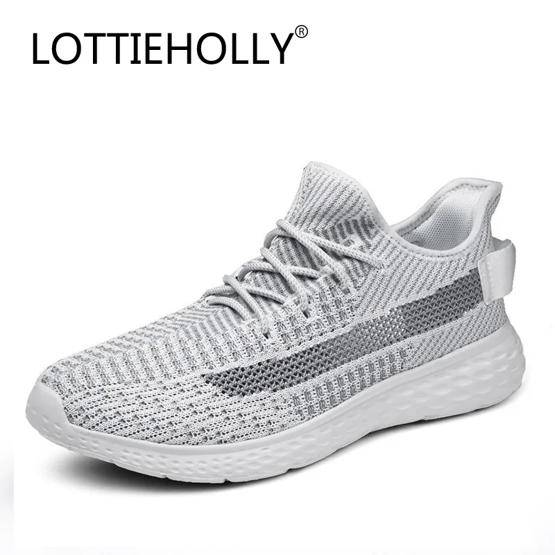 

Brand Fashion Leisure Men Non-Leather Casual Shoes Concise Sneakers Male Breathable Footwear Big Size 39-48 Knitted Mesh #XP011