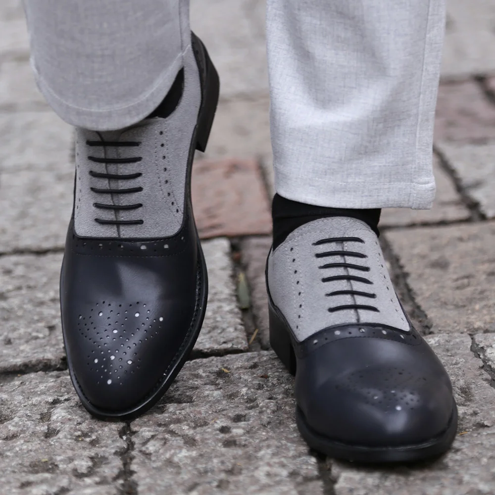 

COSIDRAM Pointed Toe Men Dress Shoes Handmade Dress Leather Oxfords Formal Shoes For Male 2018 Spring 47 48 BRM-080