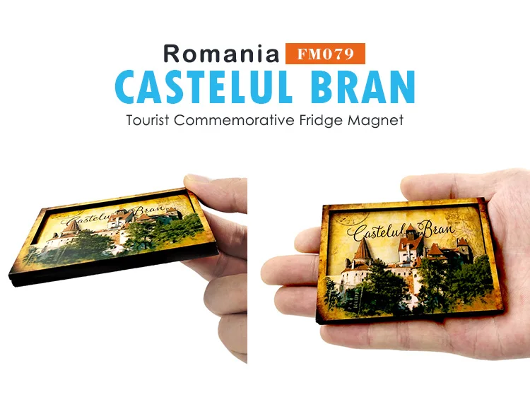 Castelul Bran Путешествия Сувенир пейзаж 3D высокого класса деревянные магниты на холодильник подарок холодильник магнитная наклейка украшение дома