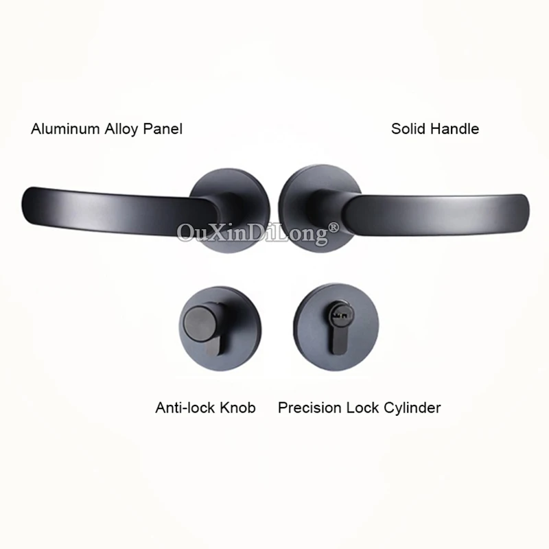  Brand New European Interior Door Lock Set Aluminium Alloy Home Security Entry Living Room Bedroom B - 33009967549