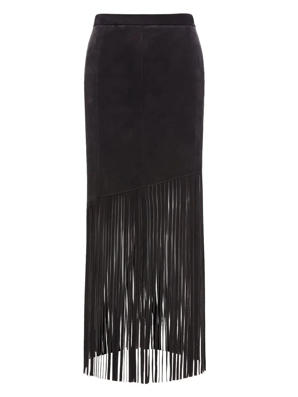 Modstreets 2017 Fashion Summer Slim Tassel Skirt High Waist Suede Fringed Leather Fashion Women Sexy Black Skirt Clearance