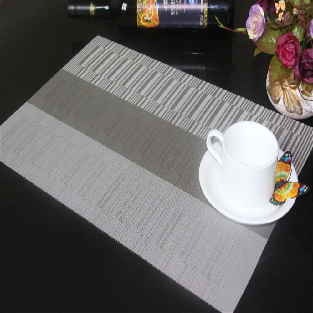 LIYIMENG 4 pieces/lot Placemat Coasters Heat-insulated Tableware Table Decor PVC Kitchen Dinning Bowl Dish Waterproof Pad Mat