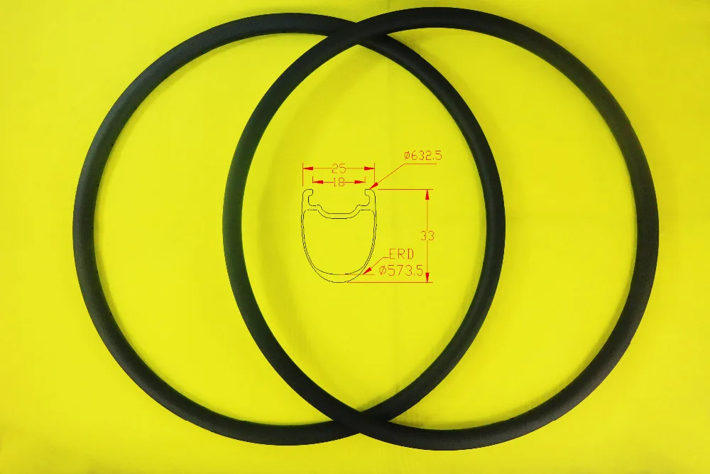 700C бескамерные совместимые 33 мм клинчерные Ободы из углеродного волокна 25 мм Широкий циклокросс дисковый тормозной велосипед 38 H 18 мм внутренняя ширина велосипедные колеса