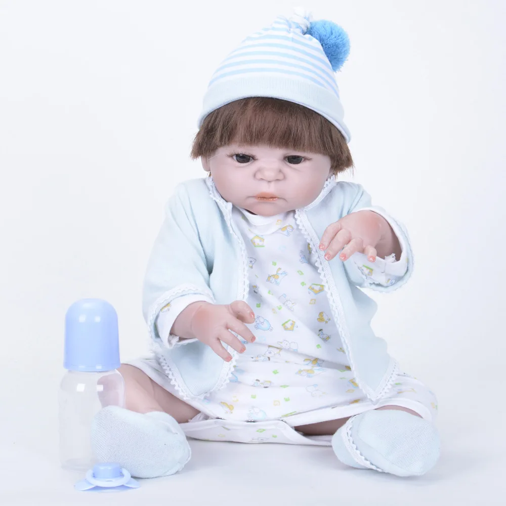 

55cm Full Silicone Newborn Princess Girl Doll Lifelike Reborn Baby Doll Toy for Kids Birthday Christmas Xmas Gift Bebe
