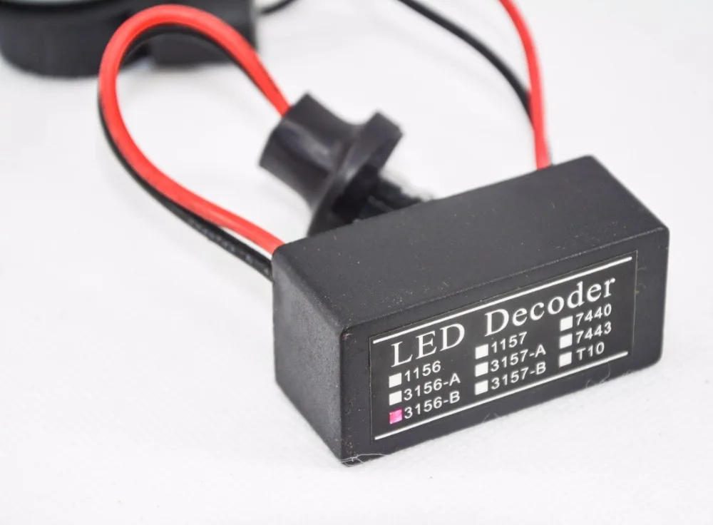 2PCS 1156 1157 3156 3157 7440 7443 LED Bulbs Error Free Canbus Canceler Adapter Decoder Fog Turn Brake Anti-Hyper Flash Blinking