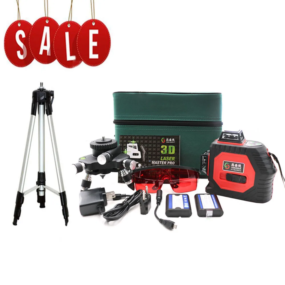 

Professional 12 Line 3D laser level 360 Vertical And Horizontal Laser Level Self-leveling Cross Line 3D Laser Level with outdoor