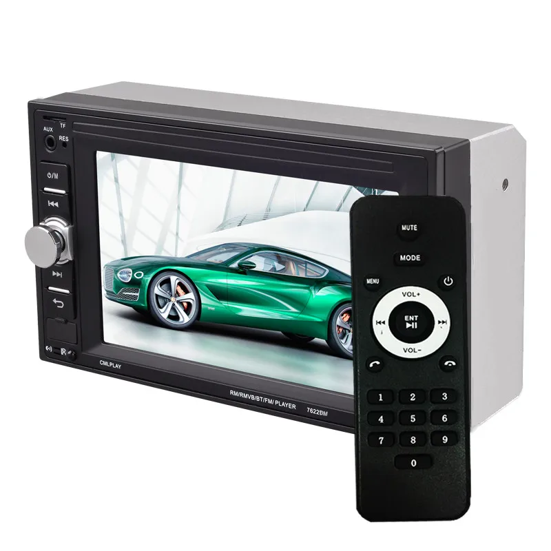 7622DM 6 2 &quot2DIN 12V Универсальный Автомобильный Bluetooth MP5 плеер сенсорный экран Цветная