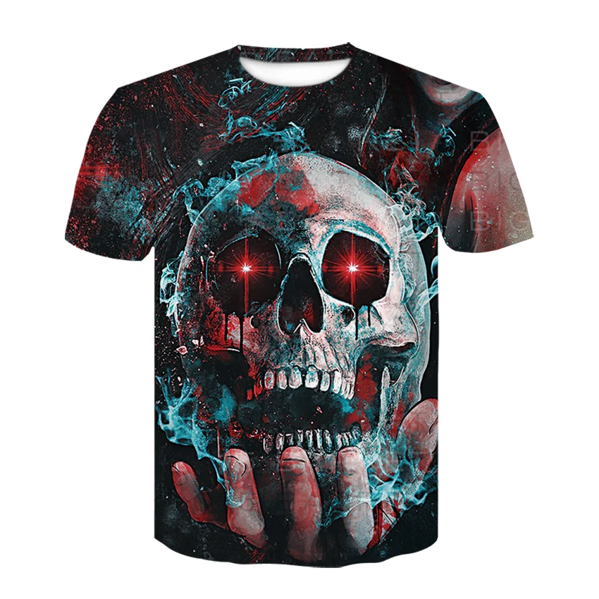 Color cráneo 3D Camiseta hombres verano Camisetas manga corta Camiseta Tops impreso camisetas Casual caliente Groot Camiseta Drop Ship Color cráneo 3D Camiseta hombres verano Camisetas manga corta Camiseta Tops impreso camisetas Casual caliente Groot Camiseta Drop Ship