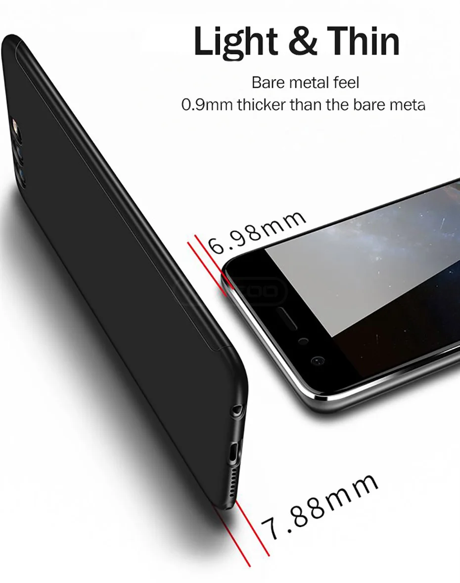 YAMIZOO Case For Huawei Honor 9 8 Lite 360 Full Cover Hard Capa Phone Case For Huawei Honor 9 8 Lite Protective Glass Case Cover (6)