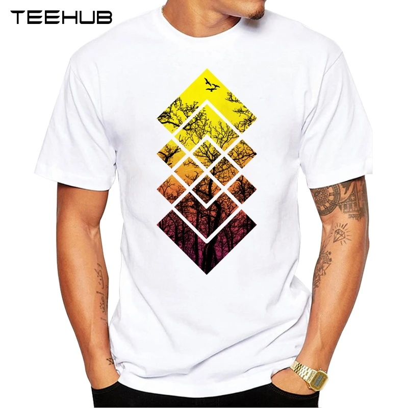 Женская футболка с принтом TEEHUB летняя коротким рукавом и заката 2019 | Мужская