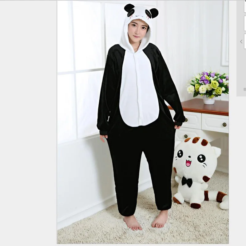 Today Special Women's Panda Pattern Footed Pyjamas For Adults Full