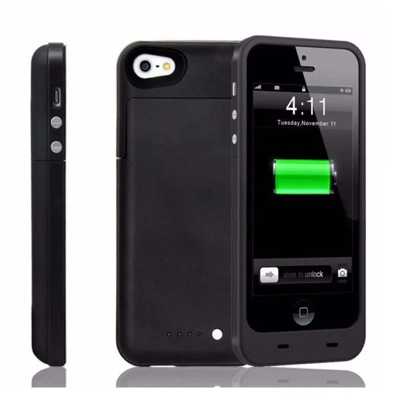 Koop 2500 Mah Voor Apple iphone 5 5 s SE Batterij Case Ultra dunne Backup Charger Cover Apple iphone 5 5 S SE Smart Power Bank