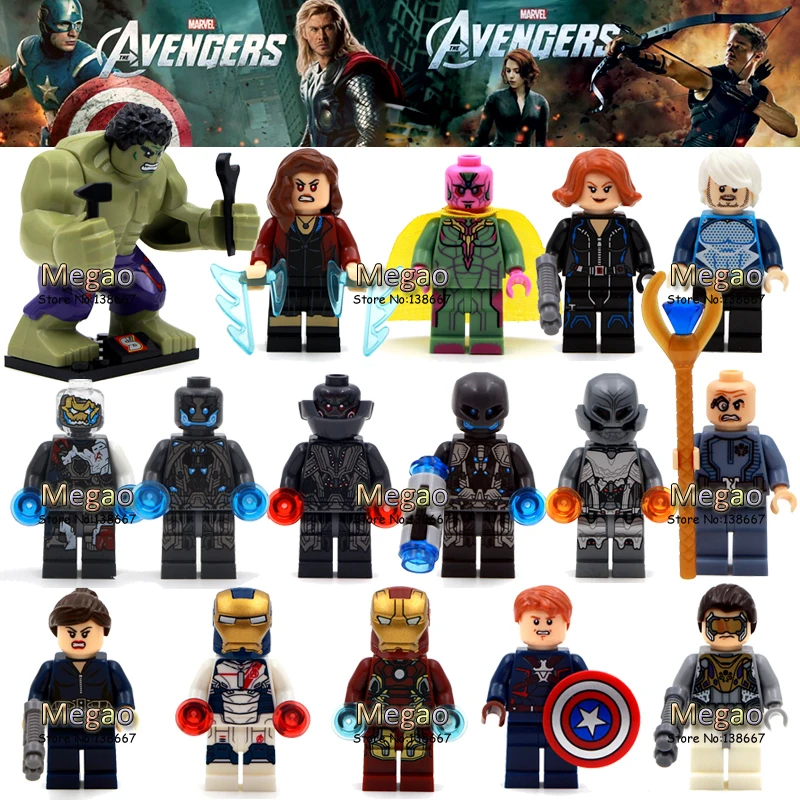 

2015 New 16pcs/set SY275&SY276 Super Heroes Avengers 2 Age Of Ultron Iron Man Black Widow Compatible With Legoings