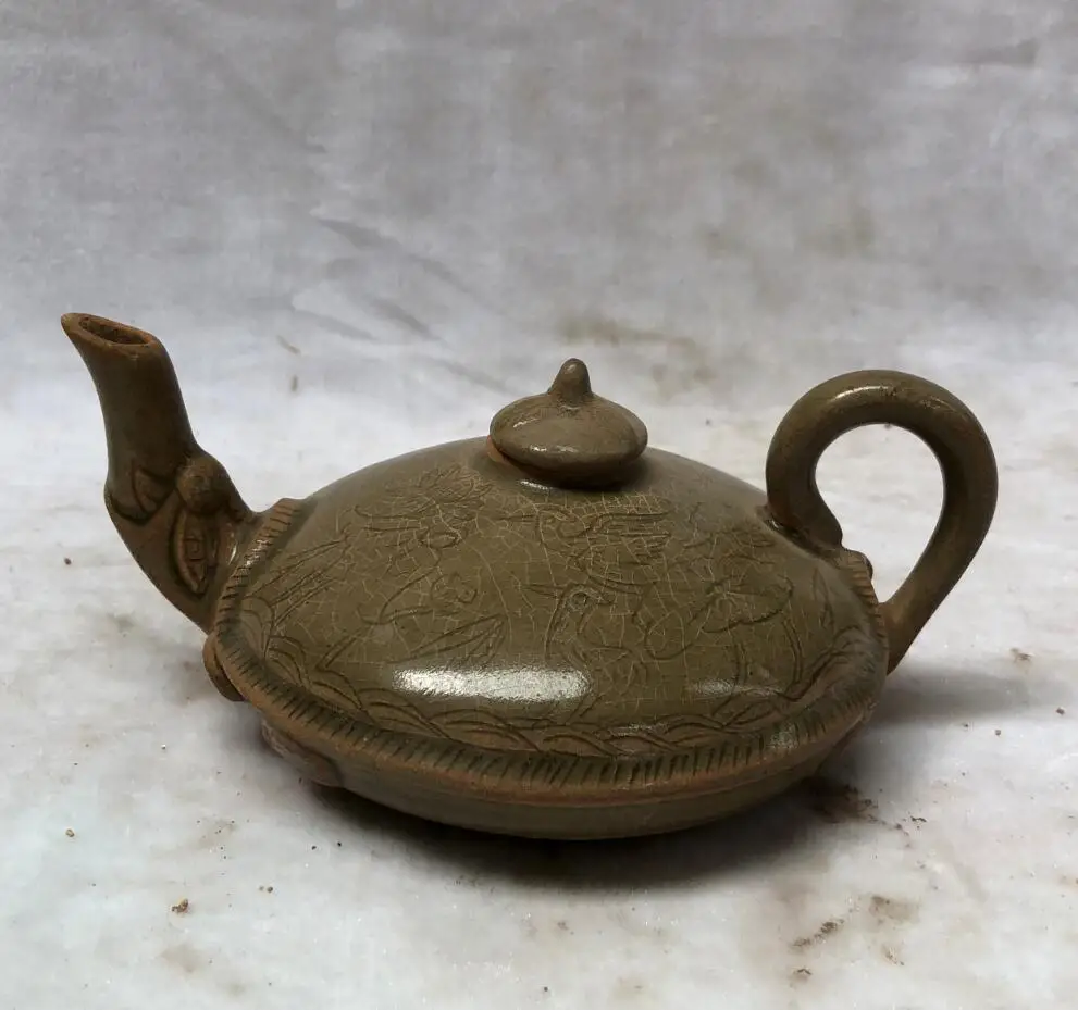 

Art Collection Chinese antique Ceramic teapot old porcelain crane pot