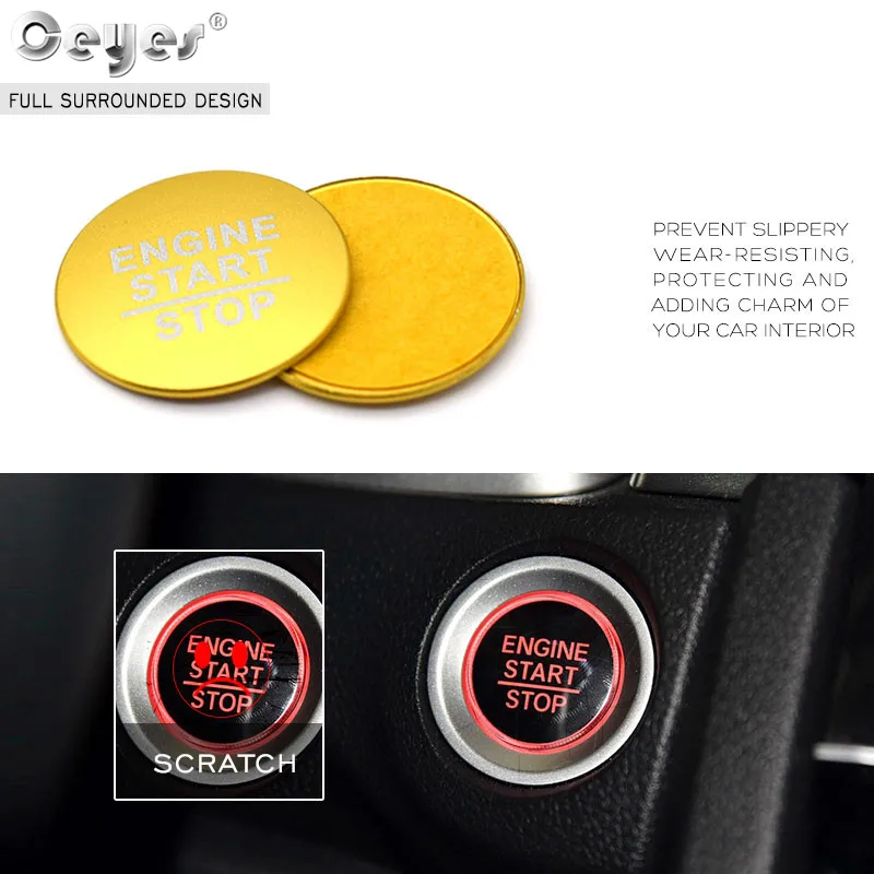 Car Start Engine Button Key Ring for CIVIC1 (4)