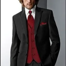 Новая мода 4 фото мужские костюмы модные мужские деловые костюмы черные 2 Bottons Формальные Свадебные костюмы жениха