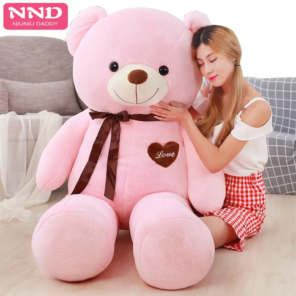 Niuniu Daddy 60 180 см Kawaii огромные плюшевые медведи большое плюшевое игрушки немягкие