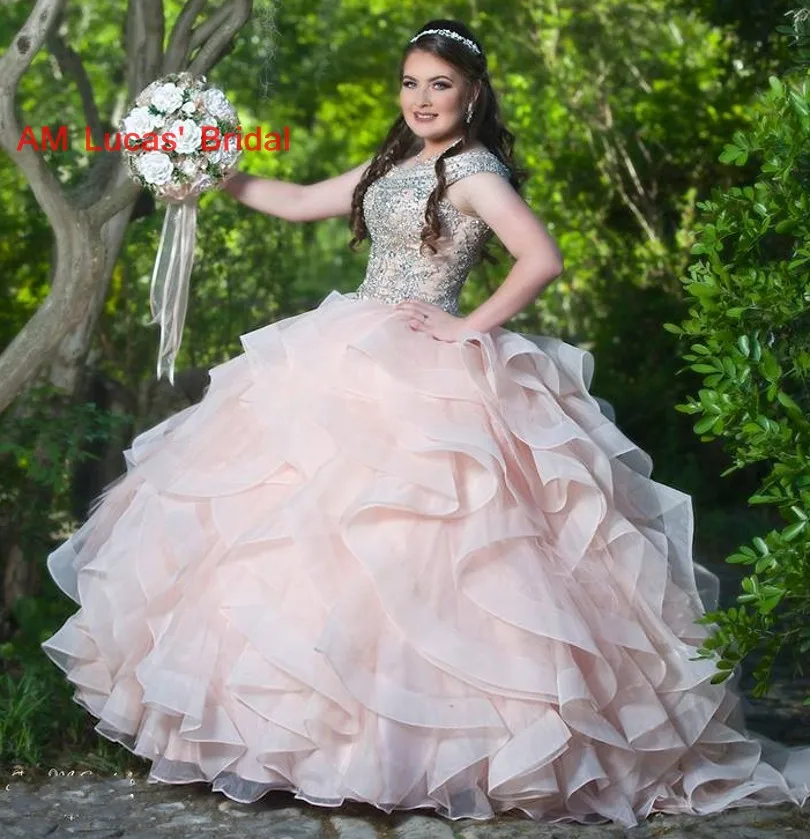 Длинное бальное платье Бальные платья бисер кристаллы сладкий 16 лет для 15 день рождения Vestido De 15 Anos